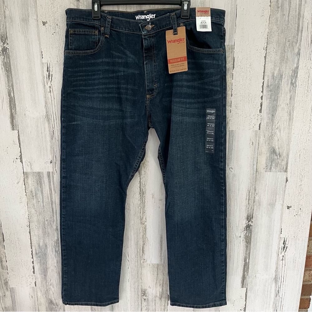 Wrangler Men’s Regular Fit Straight Leg Denim Jeans Size 40X30